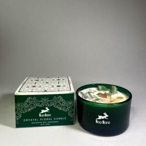 Hop Hare Kristály Gyertya Virágokkal – Mágia