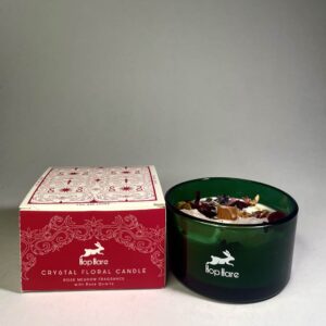 Hop Hare Kristály Gyertya Virágokkal – Szeretet